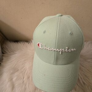 Unisex Champion Mint Green Script Logo Baseball Cap